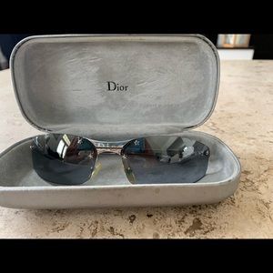 Dior mirrored sunglasses with case.